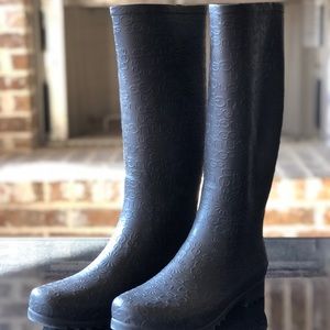 UGG Tall Rainboots w/ UGG Logo Print
